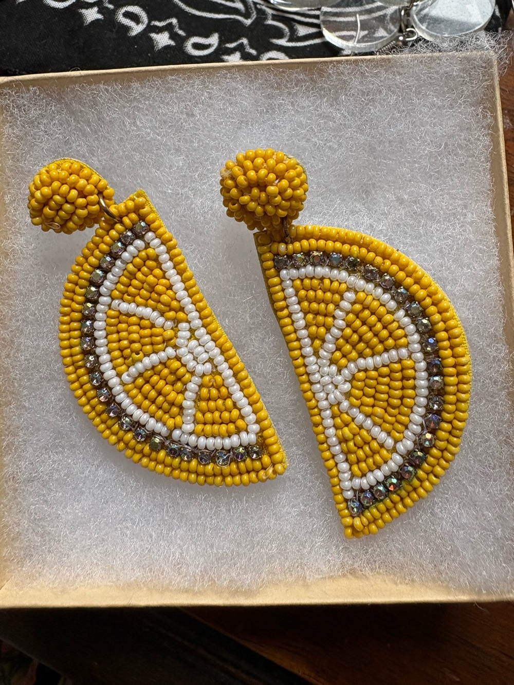Beaded Lemon Drop Earrings
